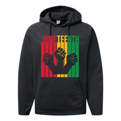 Freedom Juneteenth Art Performance Fleece Hoodie