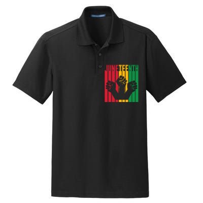 Freedom Juneteenth Art Dry Zone Grid Polo