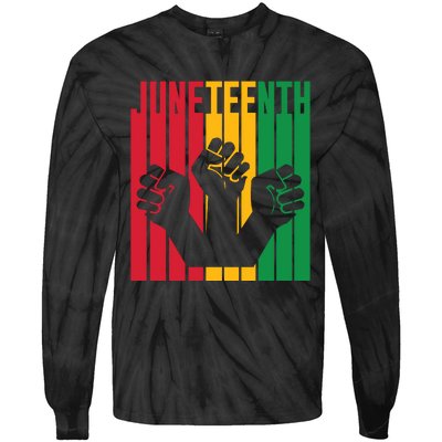 Freedom Juneteenth Art Tie-Dye Long Sleeve Shirt