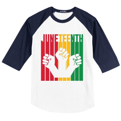 Freedom Juneteenth Art Baseball Sleeve Shirt