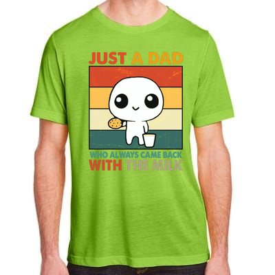 Funny Just A Dad Who Always Came Back With The Milk Adult ChromaSoft Performance T-Shirt