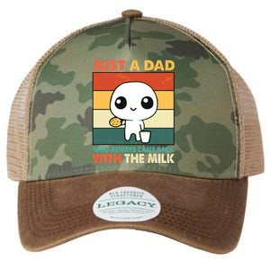 Funny Just A Dad Who Always Came Back With The Milk Legacy Tie Dye Trucker Hat