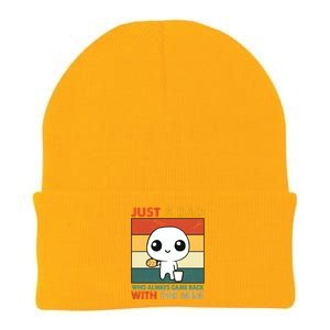 Funny Just A Dad Who Always Came Back With The Milk Knit Cap Winter Beanie