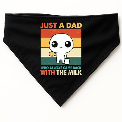 Funny Just A Dad Who Always Came Back With The Milk USA-Made Doggie Bandana