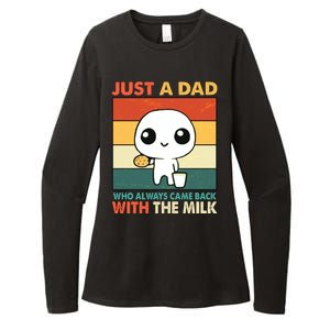 Funny Just A Dad Who Always Came Back With The Milk Womens CVC Long Sleeve Shirt