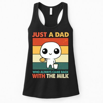Funny Just A Dad Who Always Came Back With The Milk Womens Tank Top