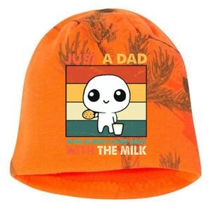 Funny Just A Dad Who Always Came Back With The Milk Kati - Camo Knit Beanie