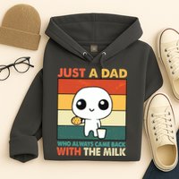 Funny Just A Dad Who Always Came Back With The Milk Hoodie
