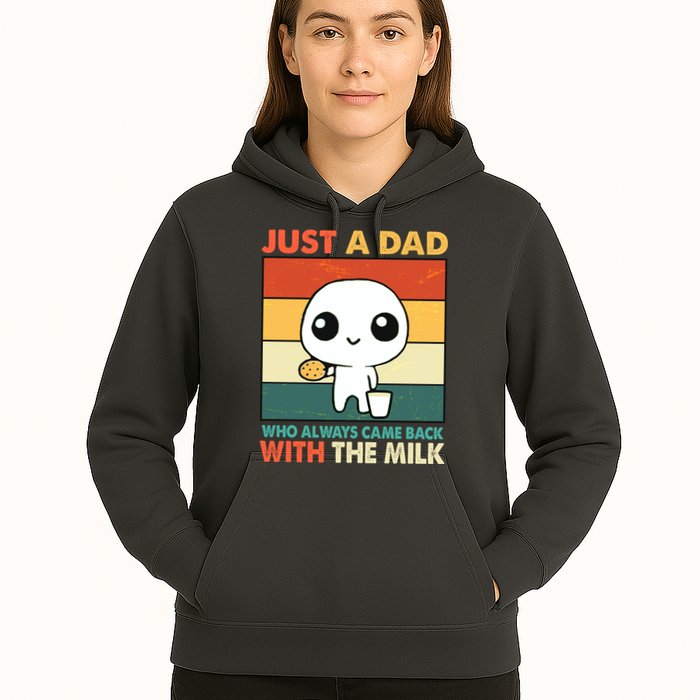 Funny Just A Dad Who Always Came Back With The Milk Hoodie