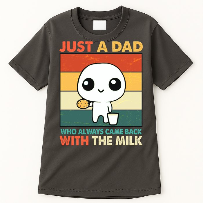 Funny Just A Dad Who Always Came Back With The Milk Tall T-Shirt