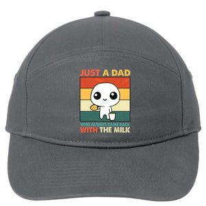 Funny Just A Dad Who Always Came Back With The Milk 7-Panel Snapback Hat