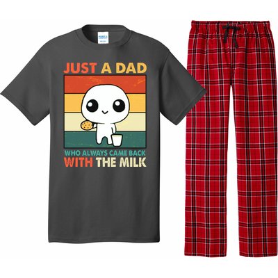 Funny Just A Dad Who Always Came Back With The Milk Pajama Set