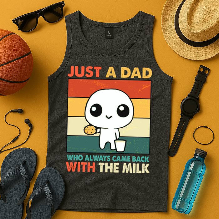 Funny Just A Dad Who Always Came Back With The Milk Tank Top