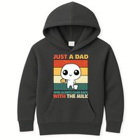Funny Just A Dad Who Always Came Back With The Milk Kids Hoodie
