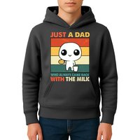 Funny Just A Dad Who Always Came Back With The Milk Kids Hoodie