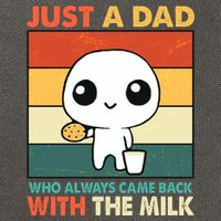 Funny Just A Dad Who Always Came Back With The Milk Cotton Canvas Backpack