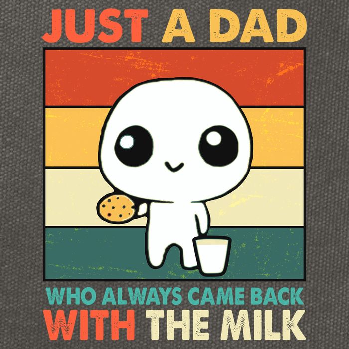 Funny Just A Dad Who Always Came Back With The Milk Cotton Canvas Backpack