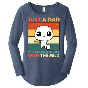 Funny Just A Dad Who Always Came Back With The Milk Women's Perfect Tri Tunic Long Sleeve Shirt