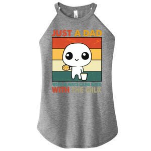 Funny Just A Dad Who Always Came Back With The Milk Women's Perfect Tri Rocker Tank