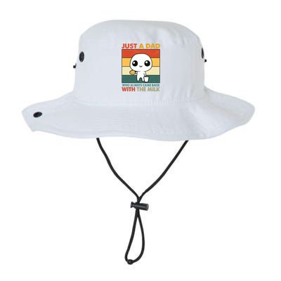 Funny Just A Dad Who Always Came Back With The Milk Legacy Cool Fit Booney Bucket Hat