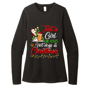 Funny Just A Who Loves Hot Dogs And Christmas Gift Womens CVC Long Sleeve Shirt