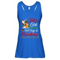 Funny Just A Who Loves Hot Dogs And Christmas Gift Ladies Essential Flowy Tank