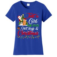 Funny Just A Who Loves Hot Dogs And Christmas Gift Women's T-Shirt