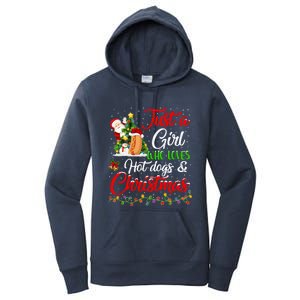 Funny Just A Who Loves Hot Dogs And Christmas Gift Women's Pullover Hoodie