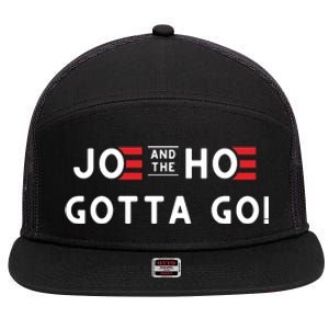 Funny Joe And The Hoe Gotta Go #FJB Design 7 Panel Mesh Trucker Snapback Hat