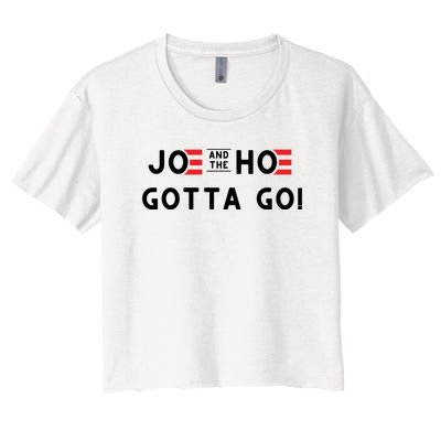 Funny Joe And The Hoe Gotta Go #FJB Design Women's Crop Top Tee