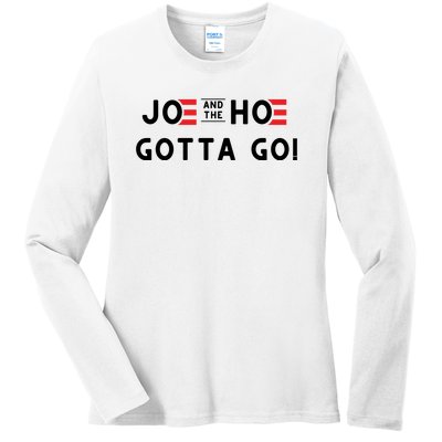 Funny Joe And The Hoe Gotta Go #FJB Design Ladies Long Sleeve Shirt