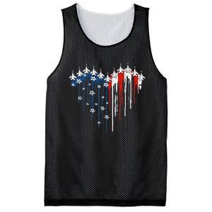 Fighter Jet Airplane American Flag Heart Mesh Reversible Basketball Jersey Tank