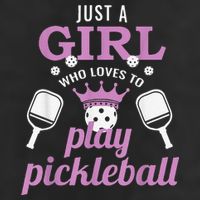 Funny Just A Girl Who Loves To Play Pickleball Adult Drive Performance Visor