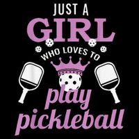 Funny Just A Girl Who Loves To Play Pickleball Drawstring Bag