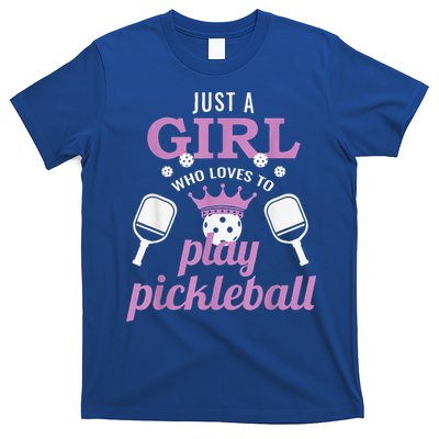 Funny Just A Girl Who Loves To Play Pickleball T-Shirt