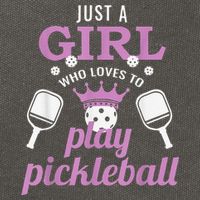 Funny Just A Girl Who Loves To Play Pickleball Cotton Canvas Backpack