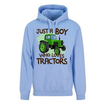 Farm Just A Boy Who Loves Tractors Gift Unisex Surf Hoodie