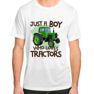 Farm Just A Boy Who Loves Tractors Gift Adult ChromaSoft Performance T-Shirt