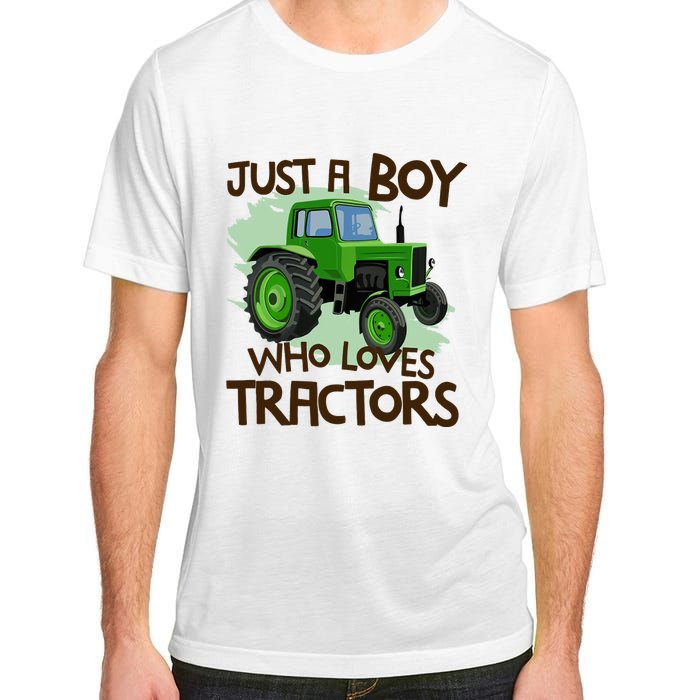 Farm Just A Boy Who Loves Tractors Gift Adult ChromaSoft Performance T-Shirt