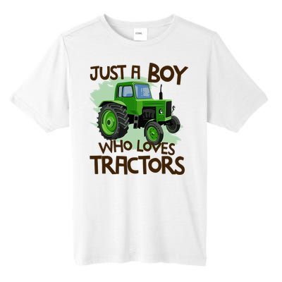 Farm Just A Boy Who Loves Tractors Gift Tall Fusion ChromaSoft Performance T-Shirt