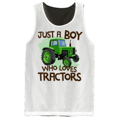 Farm Just A Boy Who Loves Tractors Gift Mesh Reversible Basketball Jersey Tank