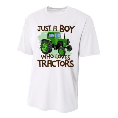 Farm Just A Boy Who Loves Tractors Gift Performance Sprint T-Shirt