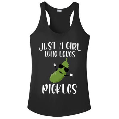 Funny Just A Girl Who Loves Pickles Gift Pickle Gift Ladies PosiCharge Competitor Racerback Tank