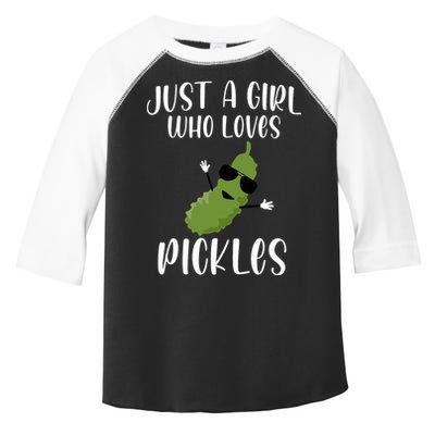 Funny Just A Girl Who Loves Pickles Gift Pickle Gift Toddler Fine Jersey T-Shirt