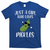 Funny Just A Girl Who Loves Pickles Gift Pickle Gift T-Shirt