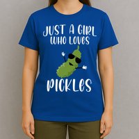Funny Just A Girl Who Loves Pickles Gift Pickle Gift T-Shirt