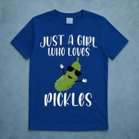 Funny Just A Girl Who Loves Pickles Gift Pickle Gift T-Shirt