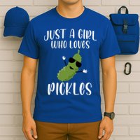 Funny Just A Girl Who Loves Pickles Gift Pickle Gift T-Shirt