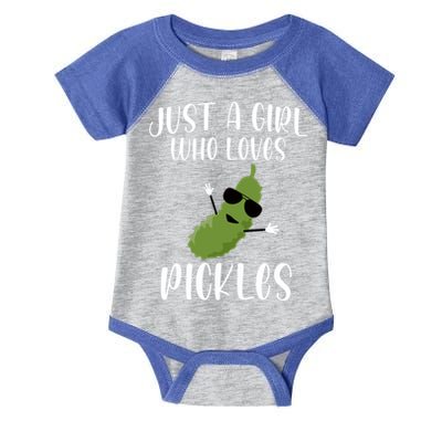 Funny Just A Girl Who Loves Pickles Gift Pickle Gift Infant Baby Jersey Bodysuit