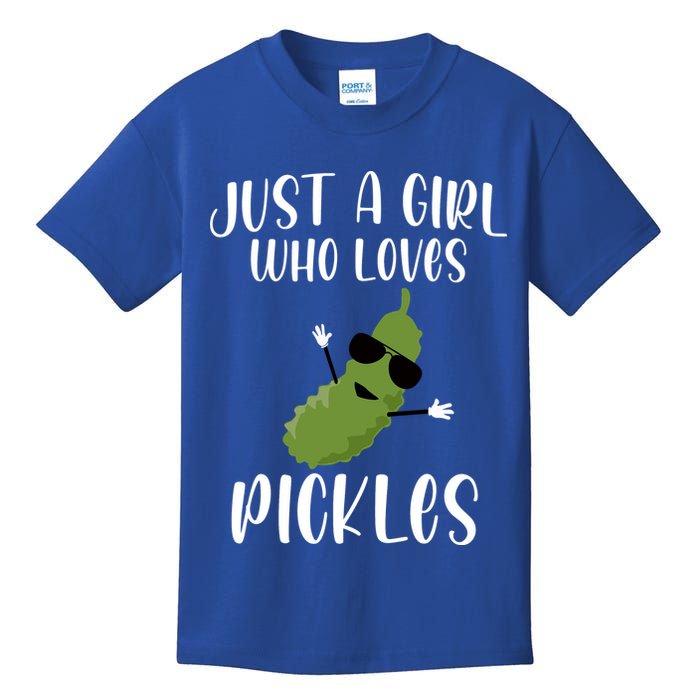 Funny Just A Girl Who Loves Pickles Gift Pickle Gift Kids T-Shirt